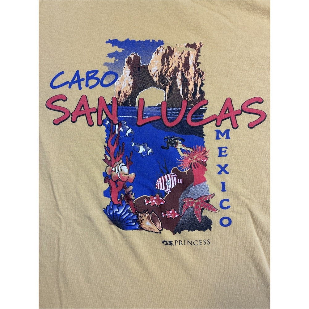 Cabo San Lucas, Mexico VINTAGE T-shirt - Single-stitched Men's: XXLarge - Yellow